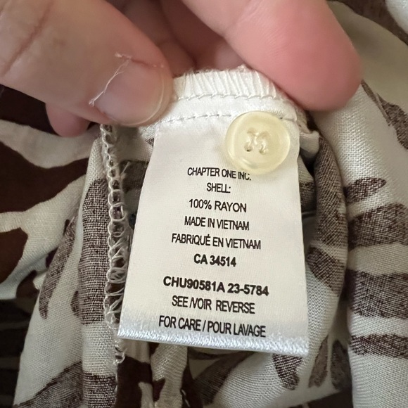 C by One Women’s Brown & Beige Print Blouse - Picture 6 of 9
